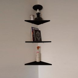 Prateleira de Canto 42x30 Cm Preto em Mdf - 2