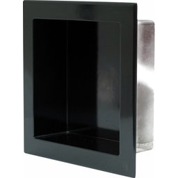 Nicho Banheiro Embutir de Mármore Sintético Preto 30x30 Quanta Compositos Nicho de Embutir 30x30 sem - 1