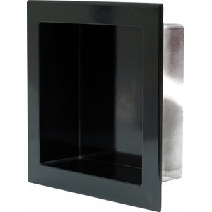 Nicho Banheiro Embutir de Mármore Sintético Preto 30x30 Quanta Compositos Nicho de Embutir 30x30 sem