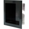 Nicho Banheiro Embutir de Mármore Sintético Preto 30x30 Quanta Compositos Nicho de Embutir 30x30 sem - 1