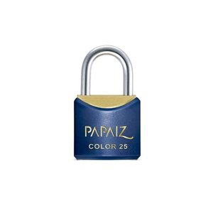 Cadeado com Chave 25mm Latão Azul Color Line Papaiz