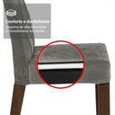 Ver mais imagens de Conjunto Sala de Jantar Tampo de Madeira 6 Cadeiras Rustic/Cinza/Silver Luso Madesa