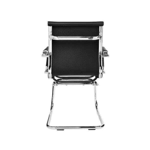 Cadeira de Escritório Esteirinha Charles Eames Preta Fixa - 2