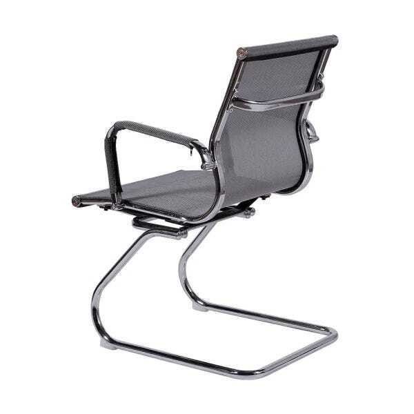 Cadeira de Escritório Esteirinha Fixa Eames Tela Cinza - 3