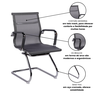Cadeira de Escritório Esteirinha Fixa Eames Tela Cinza - 4
