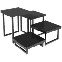 Ver imagem 1 de Conjunto 4 Mesas Para Loja Em MDF Comac - Preto