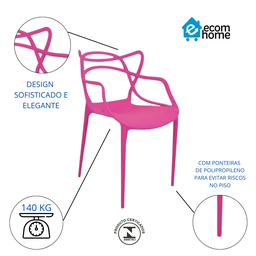Cadeira Allegra Rosa - Kit com 6 - 7