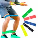 Ver imagem 1 de Kit Mini Band 5 Faixas Elásticas Exercício Funcional Pilates Ginástica