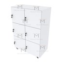 Ver imagem 4 de ARMÁRIO ESCANINHO 6 PORTAS COM RODINHAS M184.2021.B MUNDI MOVEIS