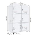 Ver imagem 2 de ARMÁRIO ESCANINHO 6 PORTAS COM RODINHAS M184.2021.B MUNDI MOVEIS