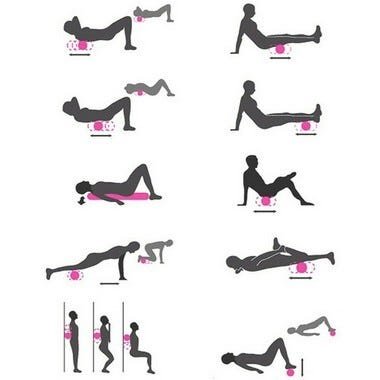 Rolo Massagem Foam Roller Liberação Miofascial Crossfit Yoga Pilates Vermelho - 2