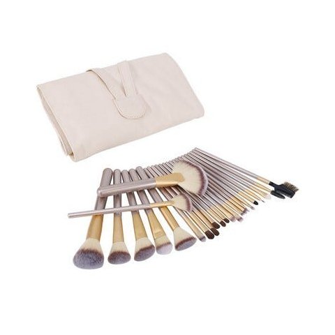 Kit Pinceis Maquiagem Profissional 24 Peças com Estojo Organizador