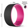 Roda Yoga Magic Wheel Anel Pilates Flow Circle Exercícios Preto/Rosa - 2