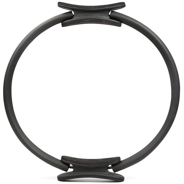 Anel Pilates Magic Circle Fitness Tonificador Círculo Mágico Exercícios Preto - 2