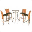 Ver imagem 1 de Mesa Bistro e 4 Banquetas Roma Fendi Corda Náutica 13 Trama Original