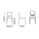 Ver imagem 5 de Cadeira Tramontina Sofia Vermelha sem Braços com Encosto Fechado em Polipropileno e Fibra de Vidro