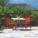 Ver imagem 3 de Cadeira Tramontina Sofia Vermelha sem Braços com Encosto Fechado em Polipropileno e Fibra de Vidro