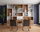 Ver imagem 3 de Kit com 2 Cadeiras Escritório Interlocutor Fixa Couro Ecológico/Aço Cromado Manhattan Black - Preto