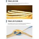 Ver imagem 6 de Fita Led Cob 7020 12w/ Metro 360 Led Ip20 12v 5 Metros Branco Quente 3000k