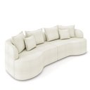Ver imagem 1 de Sofá 3 Lugares Orgânico Living 210cm Mersa Bouclê Bege K01 - D’Rossi