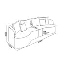 Ver imagem 4 de Sofá 3 Lugares Orgânico Living 210cm Mersa Bouclê Bege K01 - D’Rossi