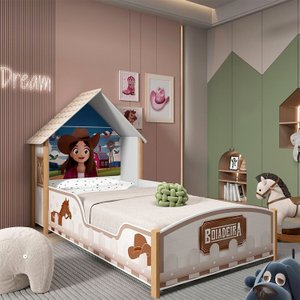 Cama Montessoriana Infantil Solteiro 100% MDF Branco