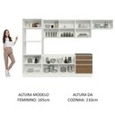 Ver mais imagens de Armário de Cozinha Completa 100% MDF 330cm Branco/Rustic Acordes Madesa 06