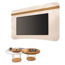 Ver imagem 1 de Painel Suspenso Armony Off White Cinamomo com Kit Mesa de Centro Sky Cinamomo - Hb Móveis