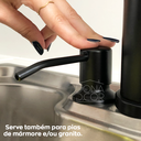 Ver imagem 3 de Dispenser dosador detergente preto Inox 304 embutir 350ml Cozinha porta detergente sabonete líquido
