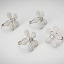 Ver imagem 1 de Jogo 4 Porta Anéis para Guardanapo de Ferro Fundido Flor com Pedra Rojemac