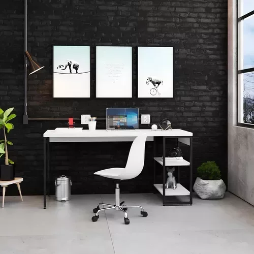 Mesa de Escritório na Cor Branca - 2