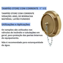 Tampao Adaptador Hidrante 1.1/2 Incendio Bombeiro Segurança Proteçao - 3