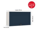 Ver imagem 3 de Armário de Cozinha Genialflex Iluminata 1 Pt 80 Cm Bco Azul