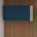 Ver imagem 1 de Armário de Cozinha Genialflex Iluminata 1 Pt 80 Cm Bco Azul