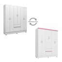 Ver imagem 4 de Guarda Roupa Casal Flash II 6 Portas e 2 Gavetas Flex Branco - Demóbile