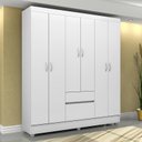 Ver imagem 2 de Guarda Roupa Casal Flash II 6 Portas e 2 Gavetas Flex Branco - Demóbile
