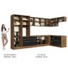 Armário de Cozinha Completa de Canto 546cm Rustic/Preto Lux Madesa 05 - 5