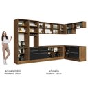 Ver imagem 5 de Armário de Cozinha Completa de Canto 546cm Rustic/Preto Lux Madesa 05
