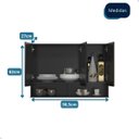 Ver imagem 7 de Armário Aéreo 3 Portas Cozinha Lavanderia Quarto - Mod.3026 Cor:preto