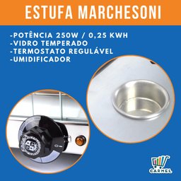 Estufa Para Salgados Linha Ouro de 7 Bandejas (6 Pequenas + 1 Grande) Marchesoni - 220 V - 4