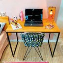 Ver imagem 2 de Mesa para Escritório 96cm Style Industrial Carvalho e Preto