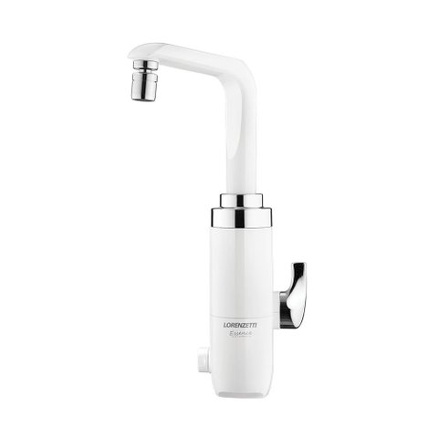 Torneira Elétrica Lorenzetti Essence de Bancada Branca/Cromada 127V