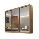 Ver imagem 2 de Guarda Roupa Casal com Espelho 3 Portas de Correr 8 Gavetas - Londres-cumaru Diamond Novo Horizonte