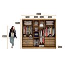 Ver imagem 4 de Guarda Roupa Casal com Espelho 3 Portas de Correr 8 Gavetas - Londres-cumaru Diamond Novo Horizonte