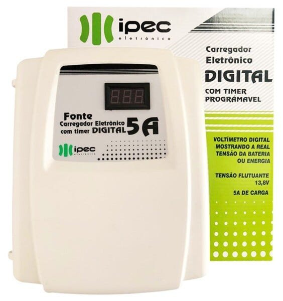 Carregador Eletrônico Digital Com Timer Programável 5a Ipec - 1