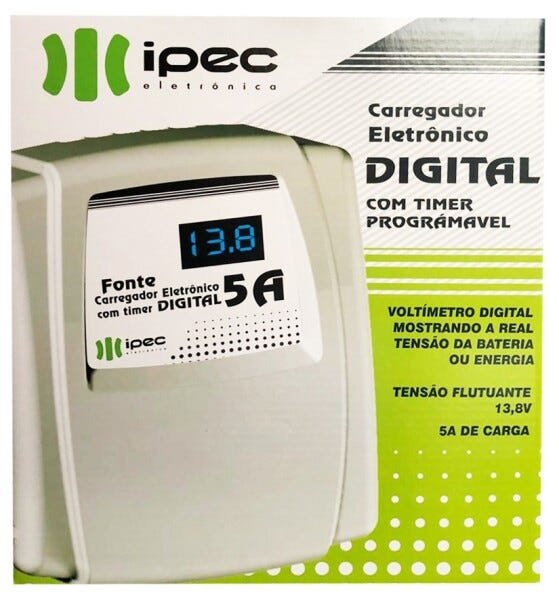 Carregador Eletrônico Digital Com Timer Programável 5a Ipec - 4