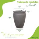Ver imagem 7 de Vaso Antique Cilíndrico 32 (22l) Cor Cimento Queimado Japi