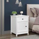 Ver imagem 5 de Cômoda 6 Gavetas + 2 Mesas de Cabeceira Ditália Dm-217 Dm-112 Branco
