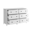 Ver imagem 7 de Cômoda 6 Gavetas + 2 Mesas de Cabeceira Ditália Dm-217 Dm-112 Branco