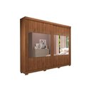 Ver imagem 5 de Guarda Roupa Casal 2 Portas de Correr e 4 Gavetas ec/ 2 Espelhos e Pés Blumenau Cinamomo/Off White